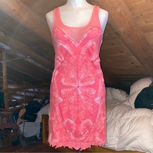 Free People beaded embroidered cotton dress